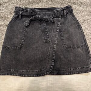 Black Denim Skirt